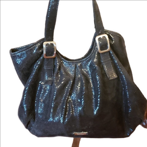 Cole Haan Leather Handbag black snake print